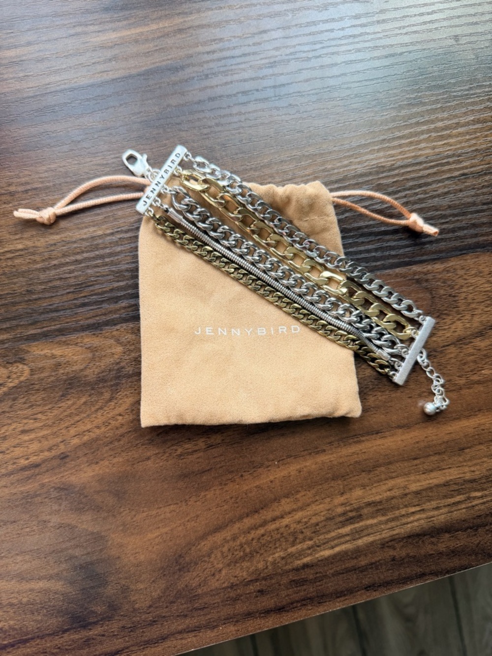 Jenny Bird Mixed Metal Chain Bracelet with  Toiletry Pouch - Picture 2 of 3